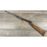 VINTAGE 22 CALIBRE AIR RIFLE MADE IN GERMANY UNKOWN MAKE. 88CM LONG