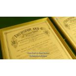 2X FRAMED AND GLAZED THURSTON AND CO. 'RULES OF THE GAME OF POOL' AND 'RULES OF THE GAME OF