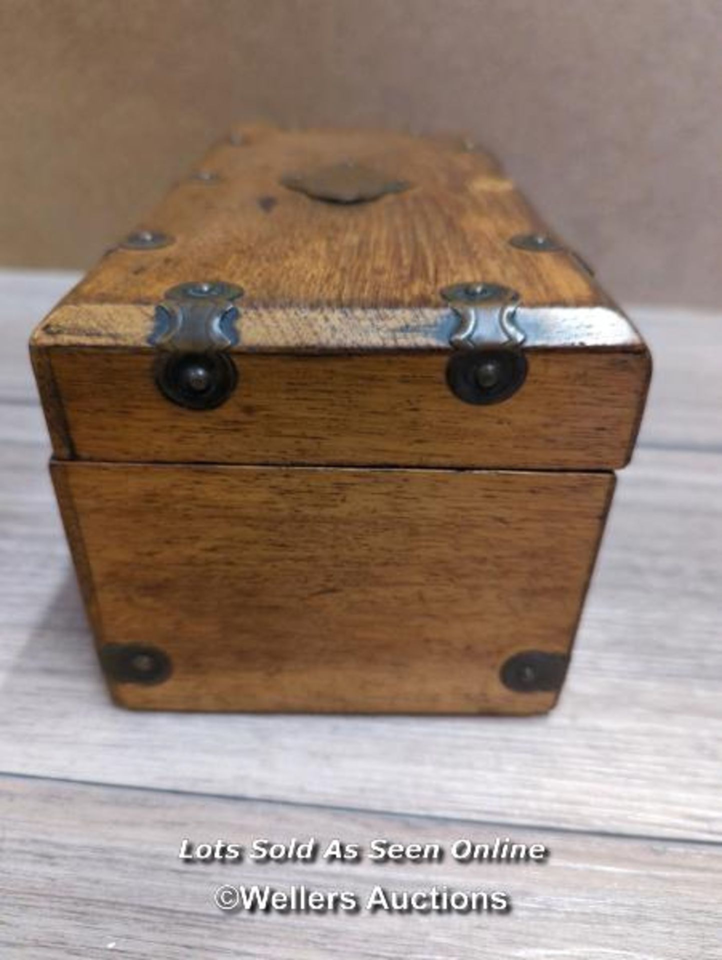 SMALL TWO COMPARTMENT TEA CADDY - Image 4 of 4