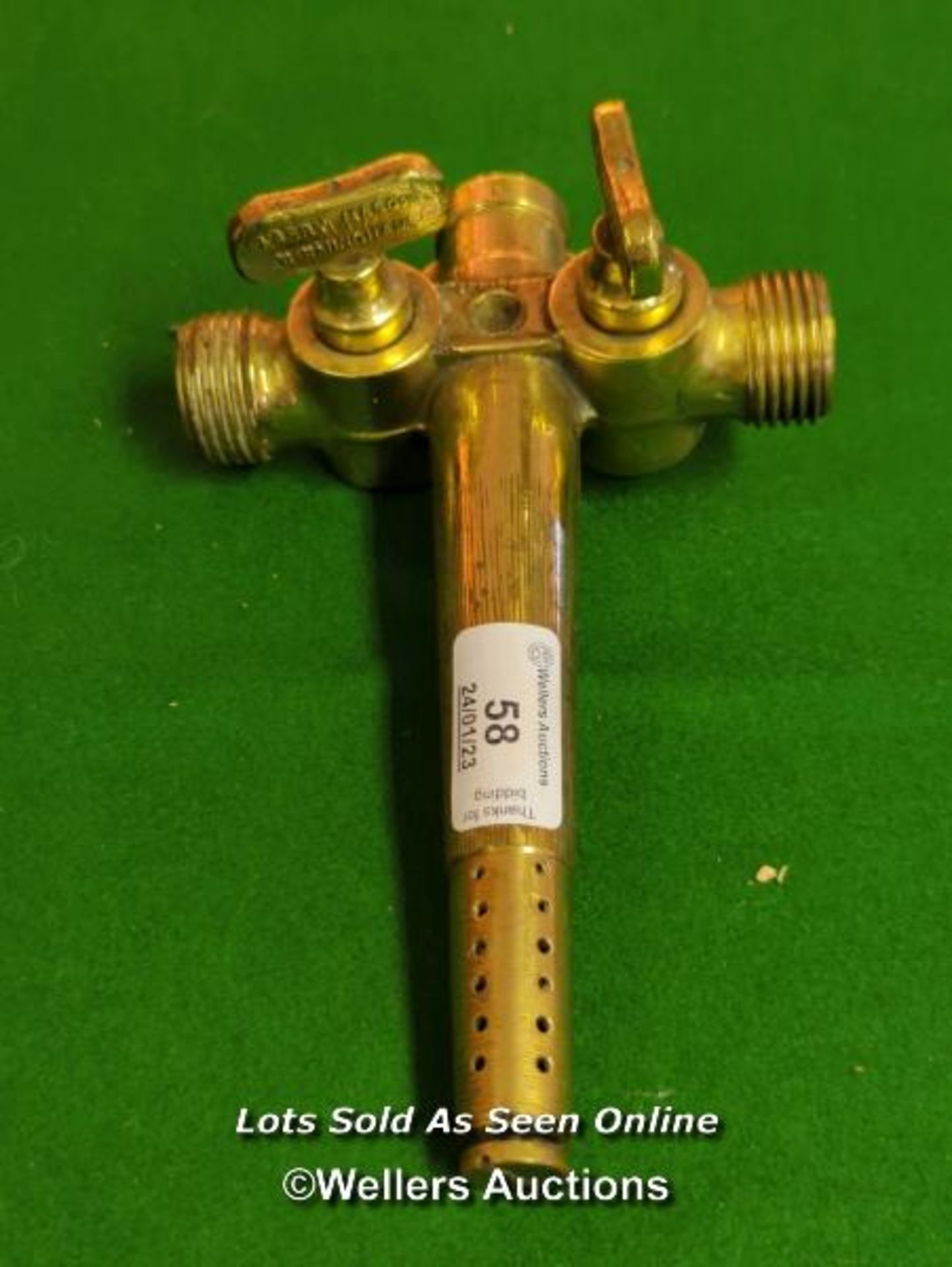 ANTIQUE HARRY MASON BIRMINGHAM VERIBEST DOUBLE ENTRY BEER TAP [THIS LOT WILL NEED COLLECTING FROM - Image 3 of 5