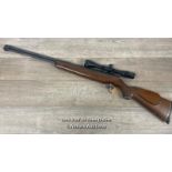 WEIHRAUCH UNDERLEVER .177 CALIBRE AIR RIFLE, 112CM LONG WITH A.S.I. 4X32 SCOPE