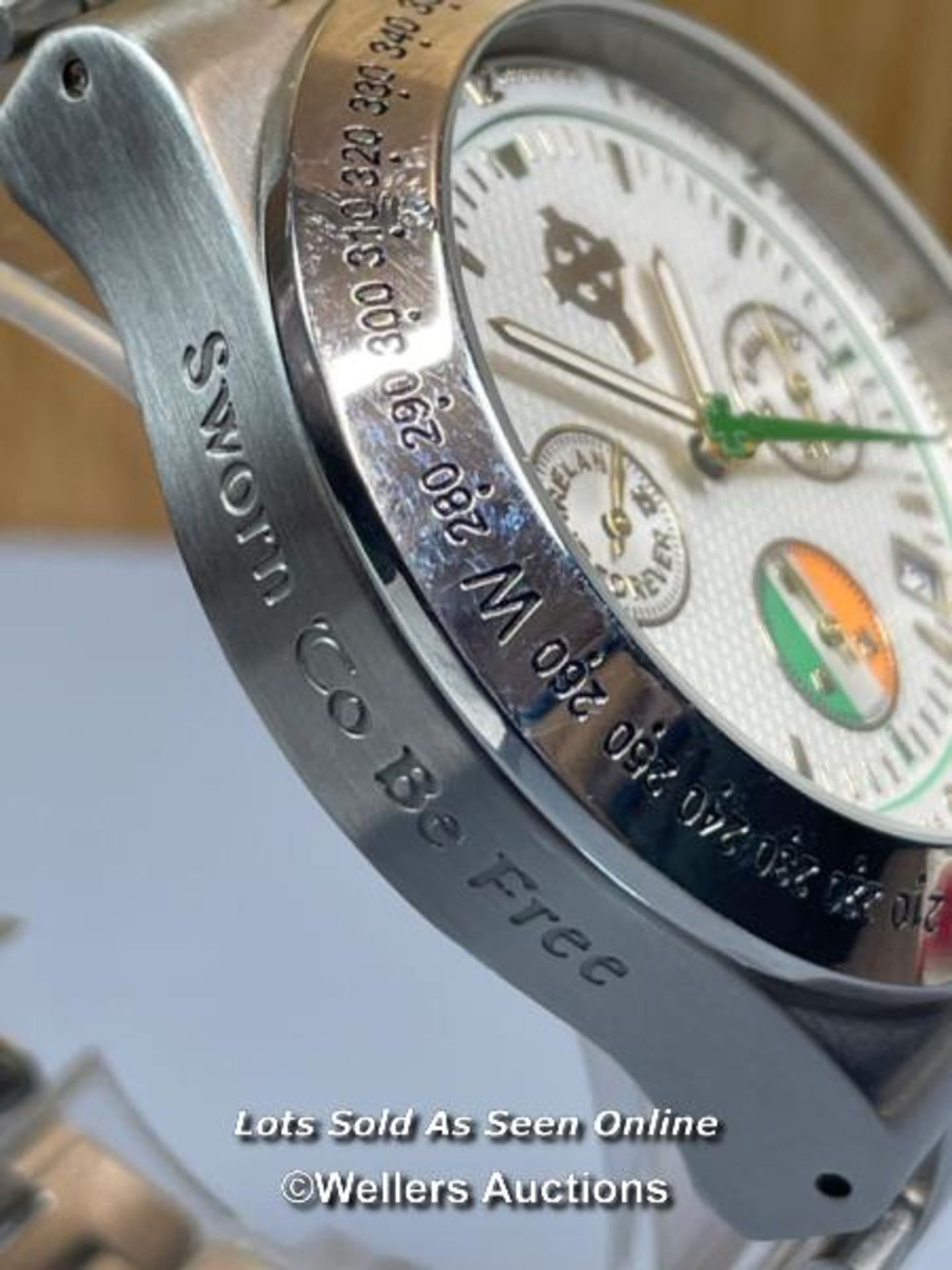 ERIN GO BRAGH GENTS WATCH LIMITED EDITION NO.1372 / 4999, GUINESS LOGO ON THE BRACELET - Image 3 of 5