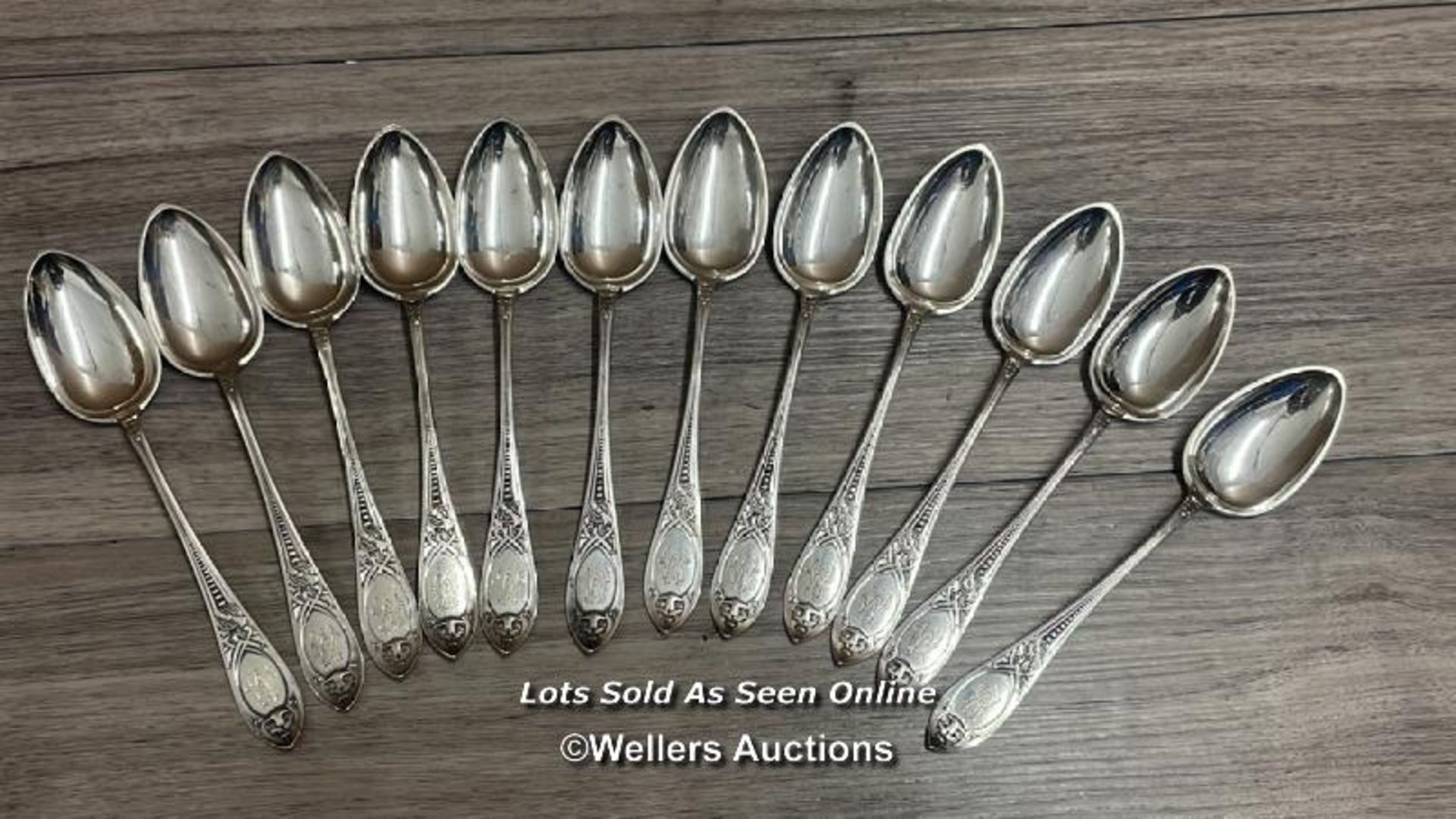 A CONTINENTAL SILVER PART DINNER SERVICE MAINLY BY WESSMANN INCLUDING A LARGE SERVING SPOON 37CM - Image 4 of 13