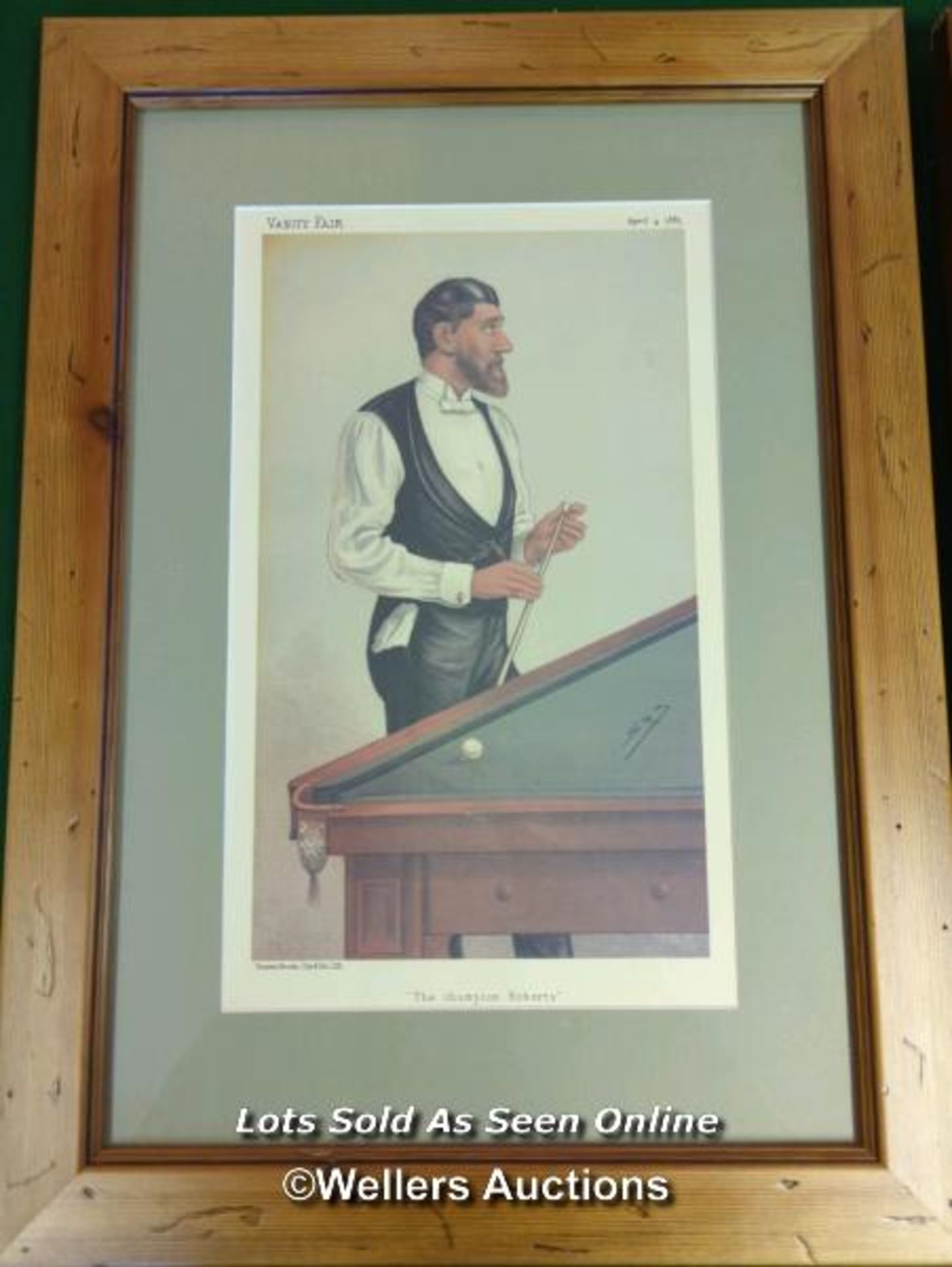 4X FRAMED AND GLAZED SNOOKER RELATED PRINTS, 3 FROM VANITY FAIR, 2 OF WHICH ARE FROM APRIL 4 - Image 2 of 5