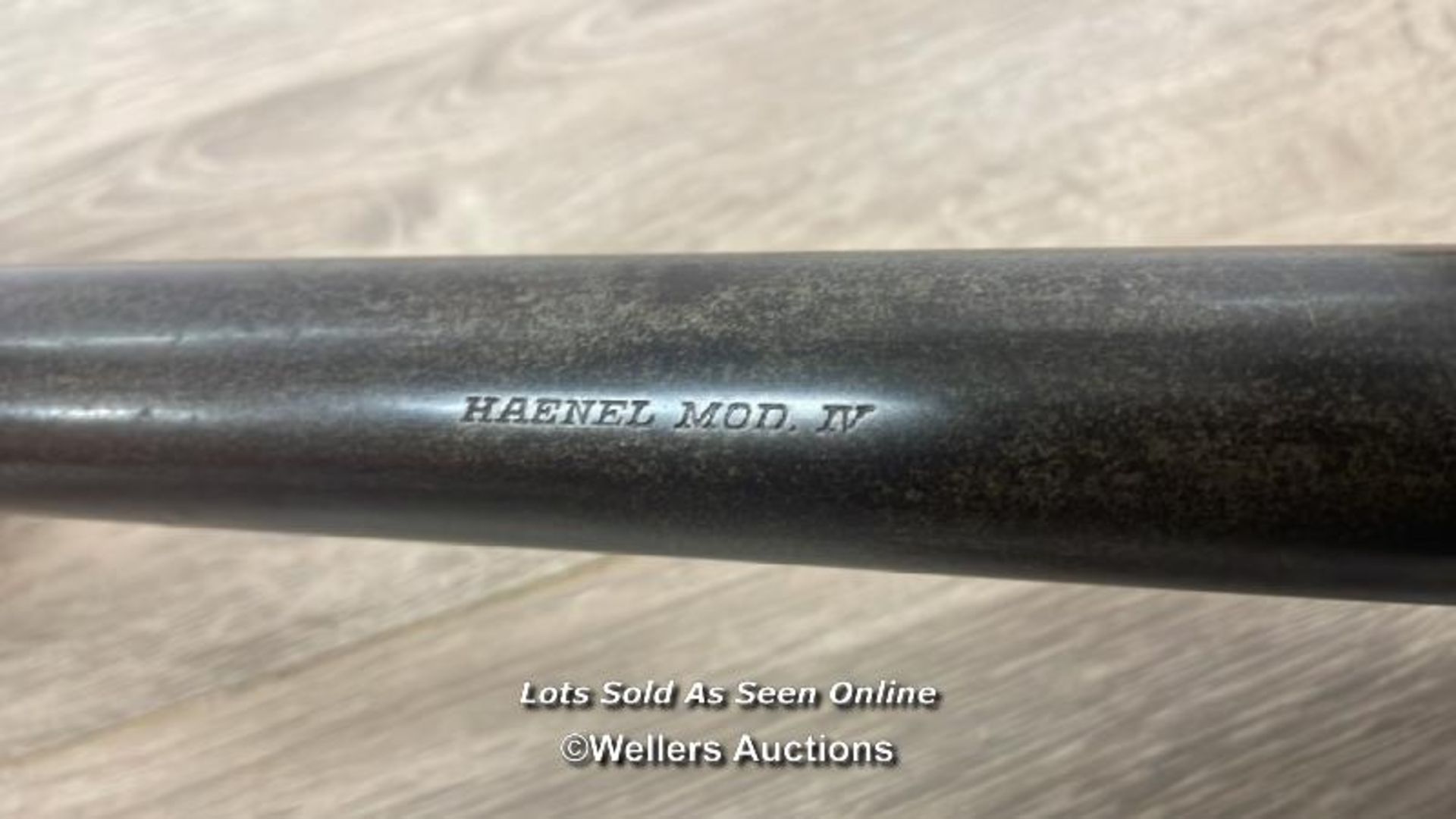 VINTAGE HAENEL MODEL IV .177 CALIBRE AIR RIFLE MADE IN GERMANY 109.5CM LONG - Image 10 of 10