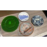 FOUR DECORATIVE PLATES INCLUDING PORTMEIRION