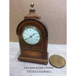 FRENCH DRUM MANTLE CLOCK 32CM HIGH, IN NEED OF RESTORATION