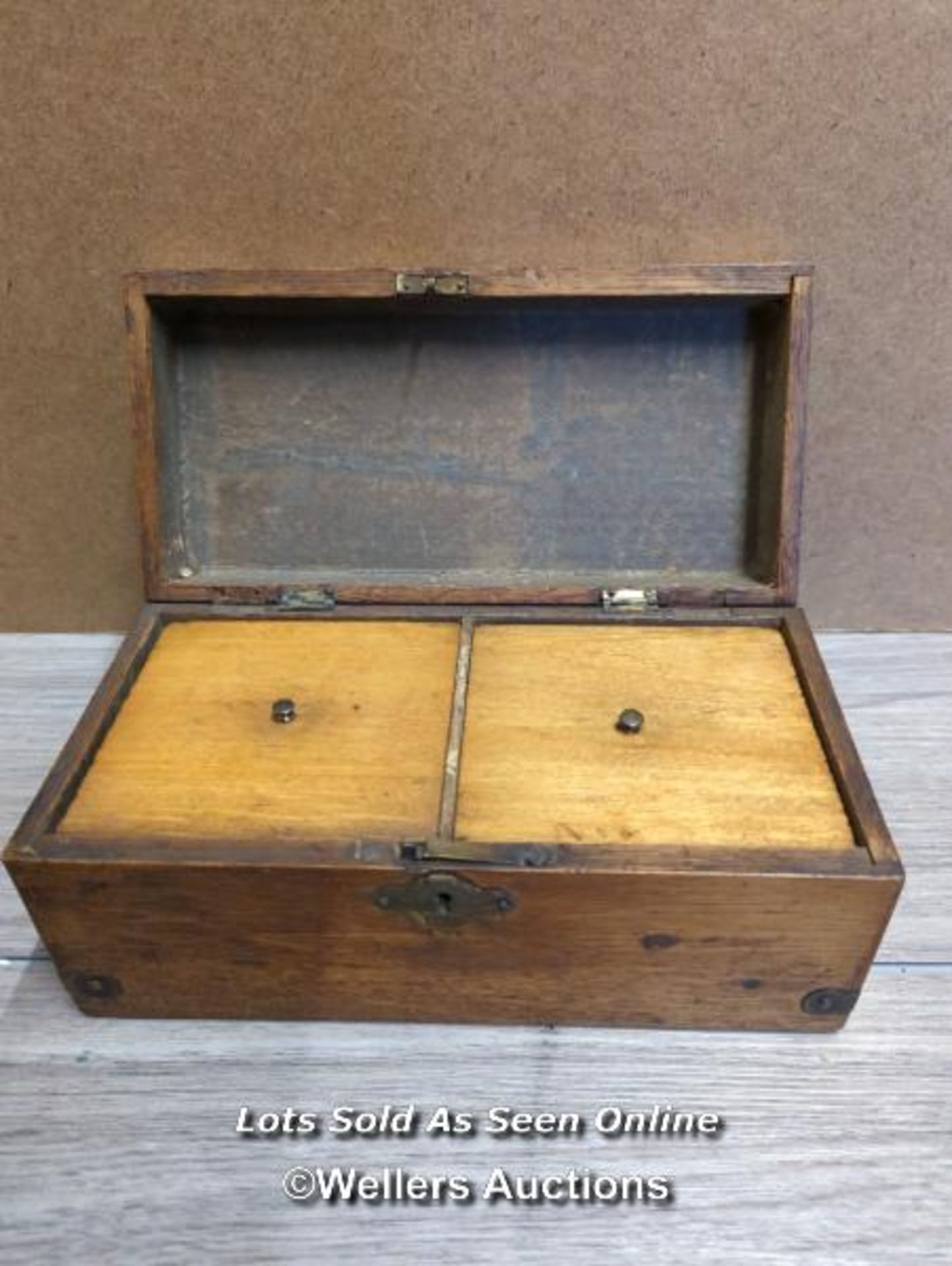 SMALL TWO COMPARTMENT TEA CADDY - Image 2 of 4