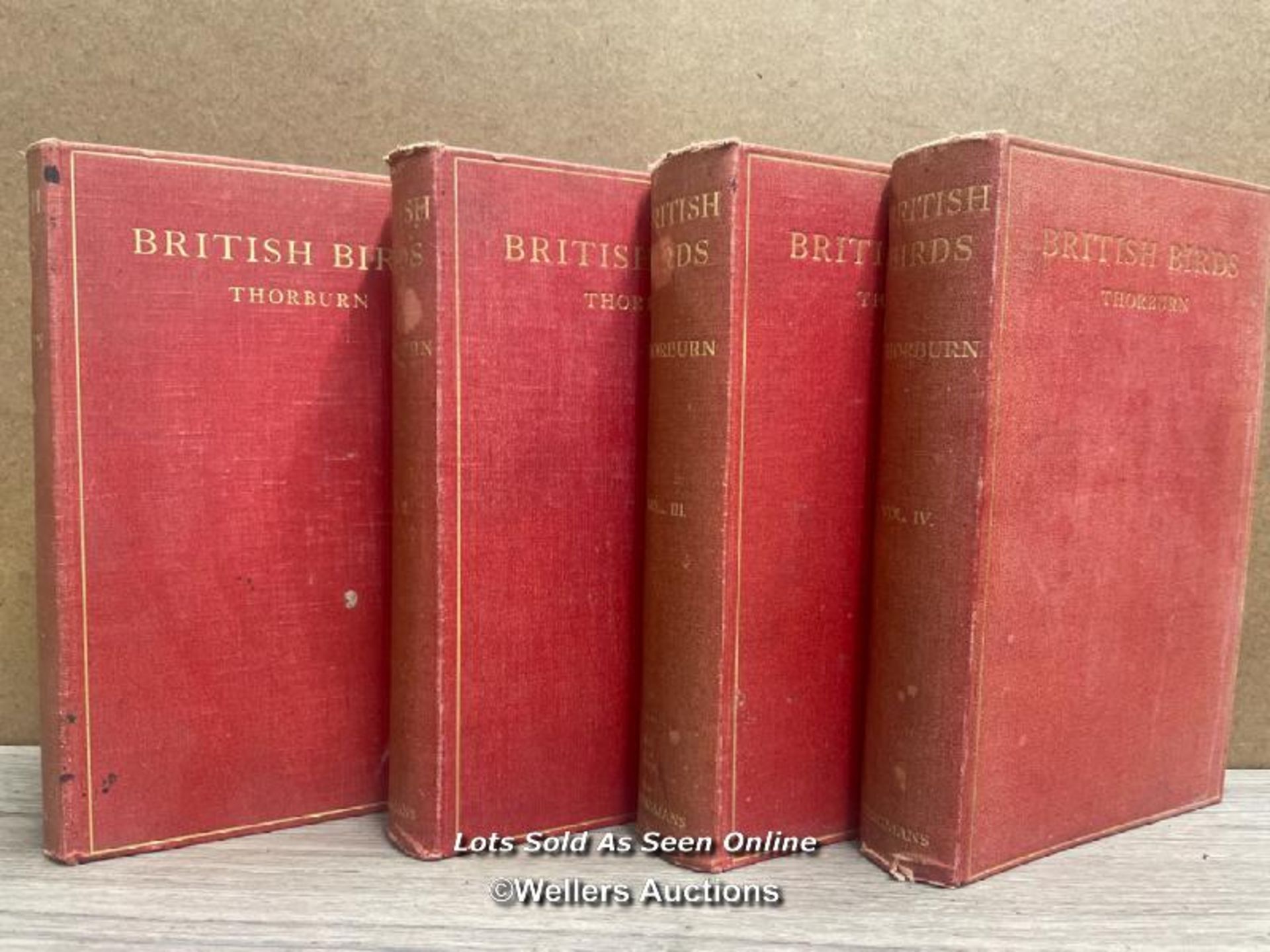 VOLUMES 1 - 4 'BRITISH BIRDS' BY THORNBURN LIMITED EDITION 57/205, C1925. - Image 2 of 8