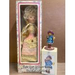 BOXED LARGE DOLL WITH CERAMIC HEAD AND LEONARDO COLLECION FIGURINE "WITH LOVE"