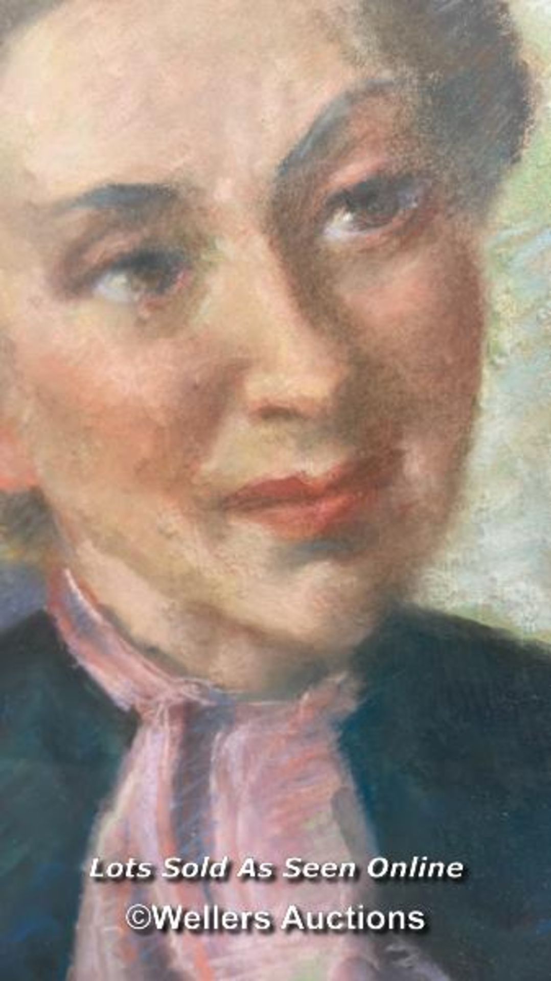 PORTRAIT OF A LADY DATED 1965. PASTEL ON PAPER, FAINT SIGNATURE, FRAMED & GLAZED. 53 X 68.5CM - Image 2 of 4