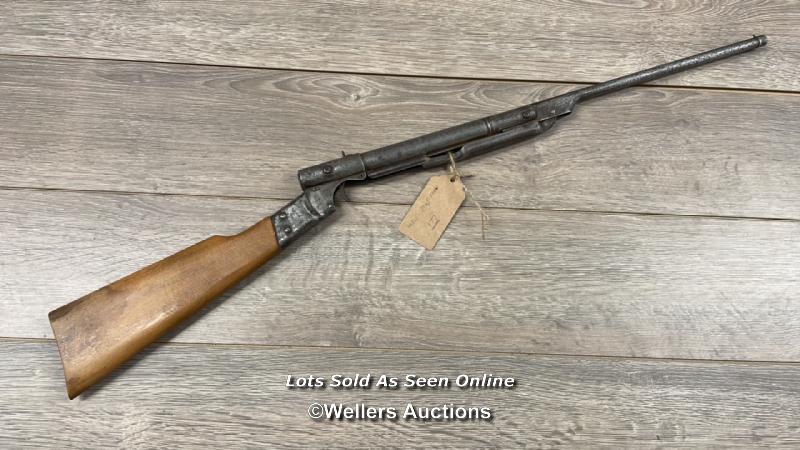 VINTAGE 22 CALIBRE AIR RIFLE MADE IN GERMANY UNKOWN MAKE. 88CM LONG - Image 2 of 8