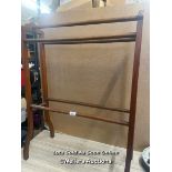 VINTAGE WOODEN TOWEL RAIL, 86CM HIGH