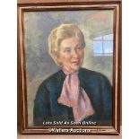 PORTRAIT OF A LADY DATED 1965. PASTEL ON PAPER, FAINT SIGNATURE, FRAMED & GLAZED. 53 X 68.5CM