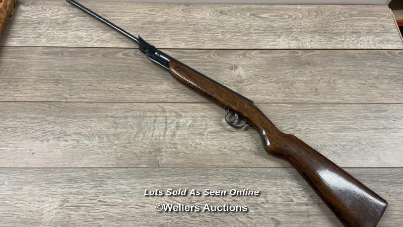 VINTAGE WEBLEY & SCOTT WEBLEY JUNIOR .177 AIR RIFLE NO.472 WITH ORIGINAL BOX. 93CM LONG - Image 2 of 10