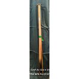 4X BILLIARD CUES AND A REST INC. RILEY [THIS LOT WILL NEED COLLECTING FROM THE ACADEMY BILLIARD