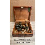 ANTIQUE SEXTANT WITH BOX / FOR THE R.N.L.I. CHARITY