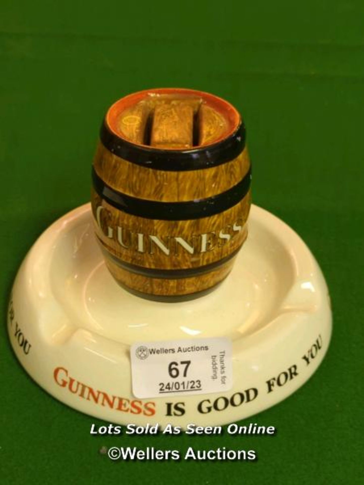 2X ASH TRAYS, BOTH MINTONS [THIS LOT WILL NEED COLLECTING FROM THE ACADEMY BILLIARD COMPANY IN - Image 2 of 7