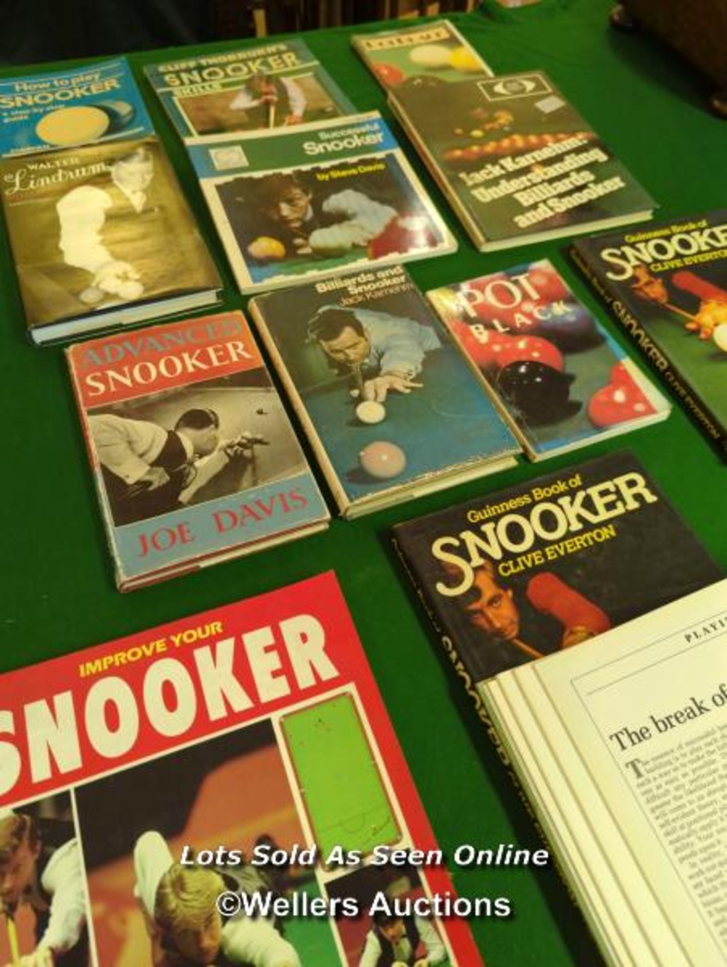 13X SNOOKER RELATED BOOKS INC. JOHN KARNEHM, CLIVE EVERTON, JOE DAVIS AND MORE [THIS LOT WILL NEED - Image 3 of 5
