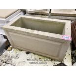 *STONE PLANTER, 50CM (H) X 100CM (W) X 50CM (D) / ITEM LOCATION: TN3, FULL ADDRESS WILL BE GIVEN