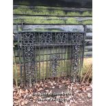 *PAIR OF VICTORIAN DECORATIVE CAST IRON GATES, 150CM (H) X 146CM (W) / ITEM LOCATION: GU8, FULL