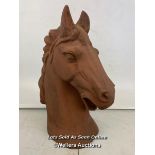 *CAST IRON HORSE BUST - 47CM H / ITEM LOCATION: GUILDFORD, GU14SJ (WELLERS AUCTIONS), COLLECTION FOR