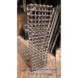 *WINE RACK, STORES 56X BOTTLES, 165CM (H) X 55CM (W) X 30CM (H), RECLAIMED FROM THE LATE SHA OF