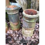 *4X TERRACOTTA CHIMNEY POTS, 54CM (H) X 25CM (W) / ITEM LOCATION: GU8, FULL ADDRESS WILL BE GIVEN TO