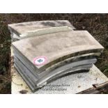 *10X PIECES OF STONE PAVING FOR CIRCULAR SURROUND, EACH PIECE IS 89CM (W) X 38CM (D) X 5CM (T) /