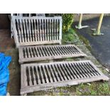 *3X LENGTHS OF VICTORIAN WOODEN SCREENS, IDEAL FOR RADIATOR COVERS, SMALLEST IS 72CM (H) X 117CM (L)