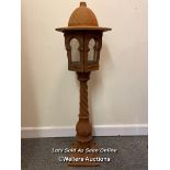 *PAIR CAST IRON LAMP POSTS - ONLY ONE SHOWN IN IMAGE - 100CM H / ITEM LOCATION: GUILDFORD, GU14SJ (