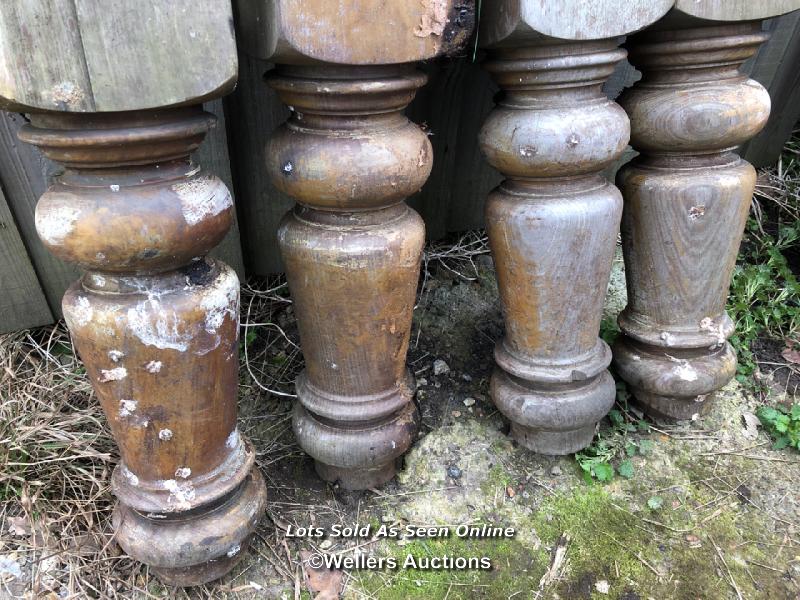 SET OF 4X VICTORIAN SOLID MAHOGANY SNOOKER TABLE LEGS, 75CM (H) / ITEM LOCATION: KT14, FULL - Image 2 of 3