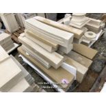 *PALLET OF APPROX. 16X MIXED PIECES OF STONE, FOR SURROUNDS, SILLS, PAVING ETC, VARIOUS SIZES / ITEM