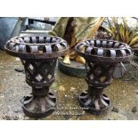 *PAIR OF BRAZIERS, 37CM (H) X 26CM (DIA) / ITEM LOCATION: GU34, FULL ADDRESS WILL BE GIVEN TO THE