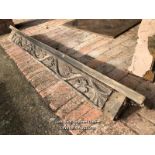 *OAK MANTLE SHELF, WITH FINELY CARVED VINE COVING, 19CM (H) X 184.5CM (W) X 25CM (D) / ITEM