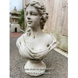 STONE FRENCH MAID BUST, 42CM (H) / ITEM LOCATION: GUILDFORD, GU14SJ (WELLERS AUCTIONS)