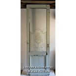 *HALF GLAZED DOOR WITH ETCHED GLASS^ 248CM (H) X 79CM (W) X 4.5CM (D) / ITEM LOCATION: NORWICH (