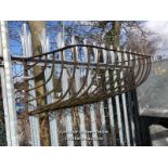 *HARLEQUIN PAIR CAST IRON HAY RACKS / ITEM LOCATION: GU34, FULL ADDRESS WILL BE GIVEN TO THE