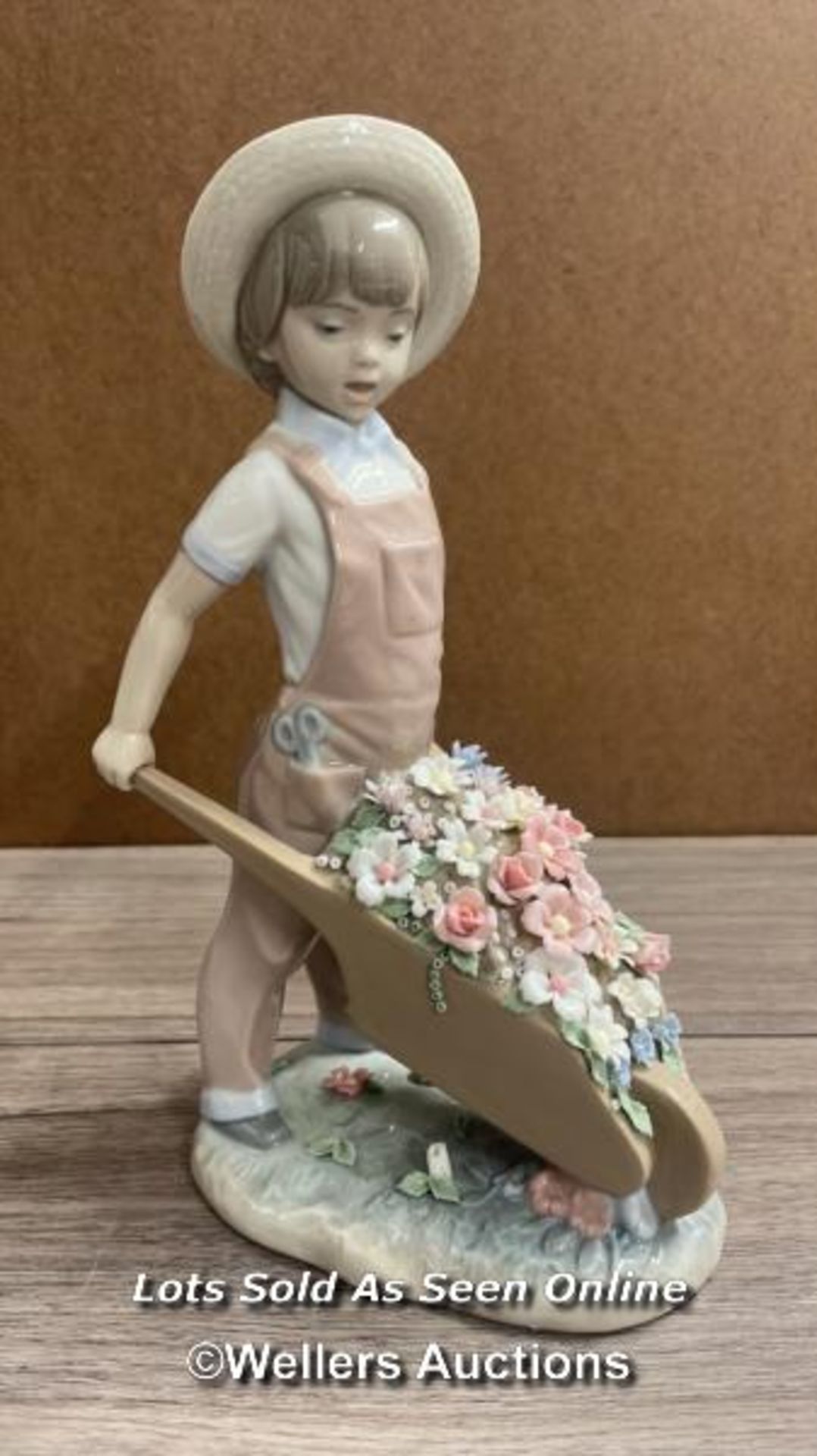 LLADRO "WHEELBARROW WITH FLOWERS" NO.01283, BOXED - Image 2 of 9