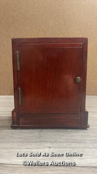 *ANTIQUE-GEORGIAN REPEATER STYLE MAHOGANY CLOCK WITH BELL CHIME-CIRCA 1905 - Image 3 of 6