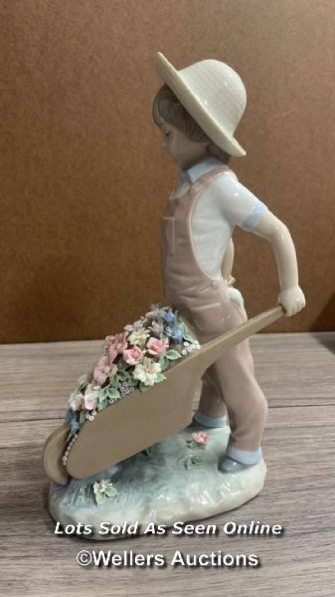 LLADRO "WHEELBARROW WITH FLOWERS" NO.01283, BOXED - Image 4 of 9