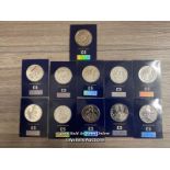 *ELEVEN NEW COLLECTABLE £5 COINS