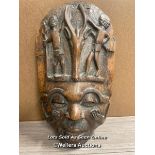 AFRICAN CARVED WOOD WALL MASK