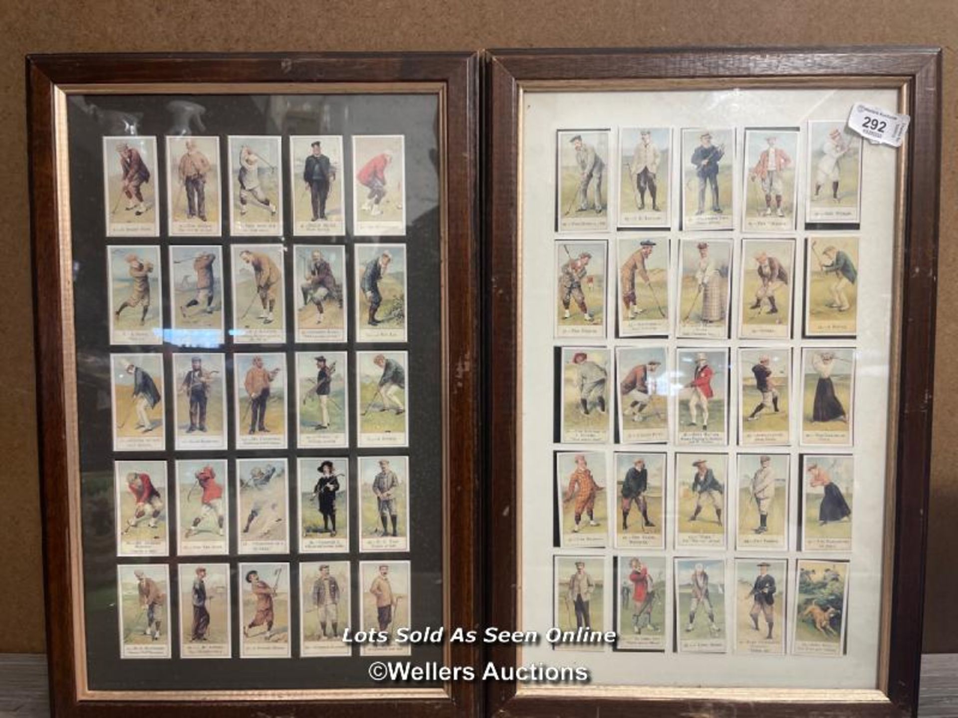 COPE'S BROS & CO LTD SET OF 50 CIGARETTE CARDS, COPE'S GOLFERS, FRAMED AS TWO