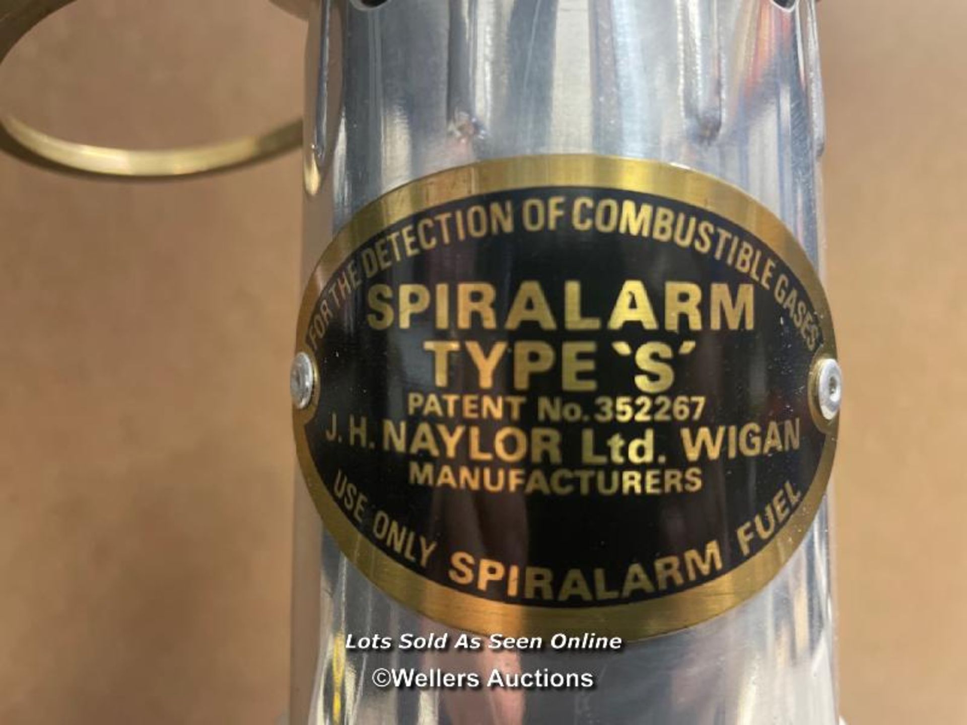 *J H NAYLOR SPIRALARM TYPE S LAMP AND A COPPER HANGING LANTERN - Image 5 of 5