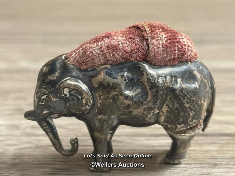 SILVER ELEPHANT PINCUSHION - Image 2 of 5