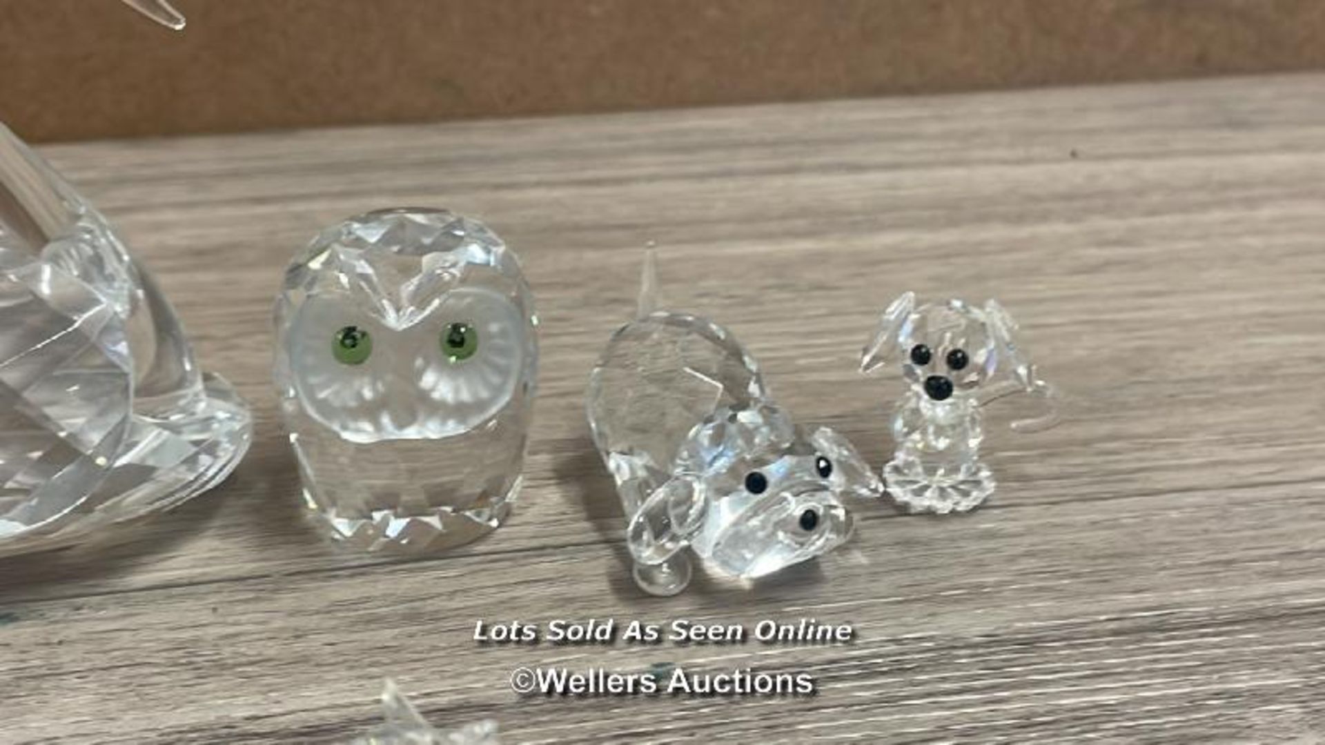 NINE CHRISTAL ANIMALS MARKED SWAROVSKY WITH SIX MORE UNMARKED AND SMALL CHRYSTAL BALL (16) - Image 6 of 6