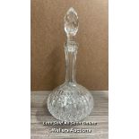 1950'S CUT GLASS DECANTER WITH LID31.5CM HIGH