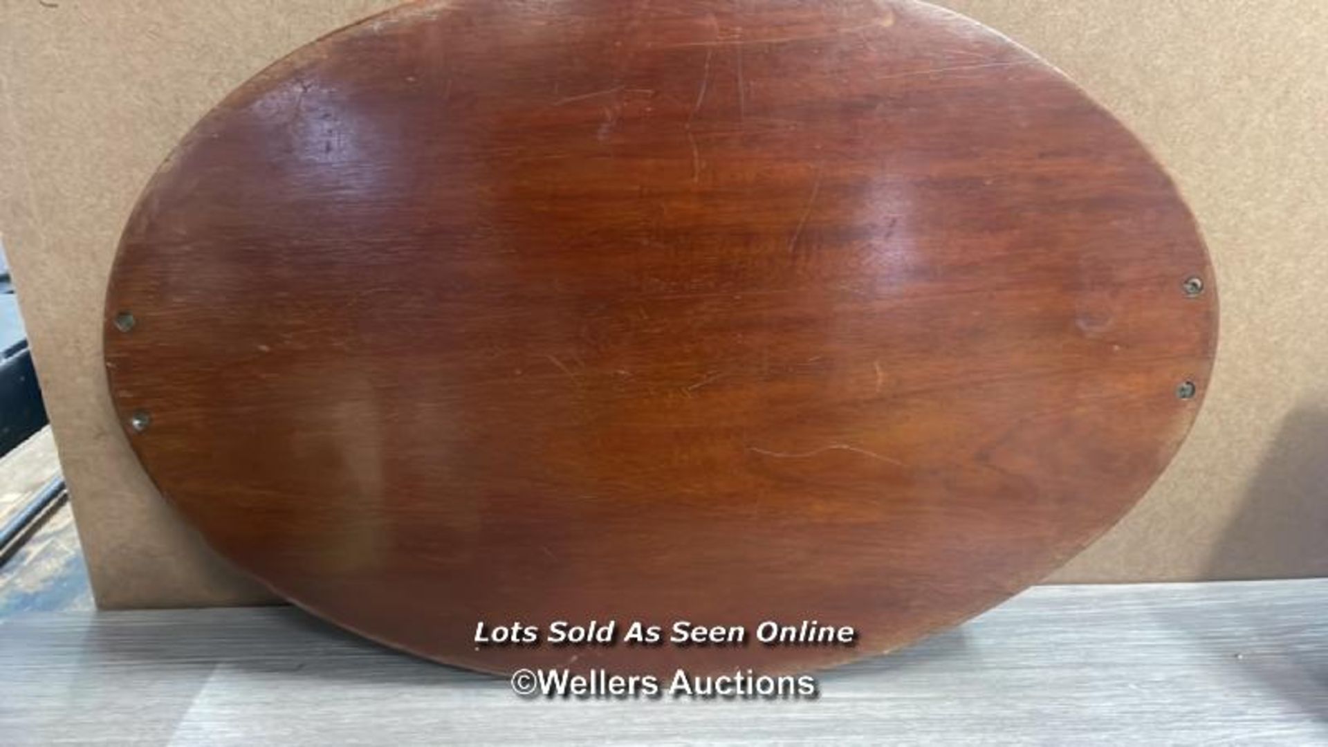 *SHERATON REVIVAL MAHOGANY SERVING TRAY, INLAID, ANTIQUE EDWARDIAN CIRCA 1900 - Image 5 of 5