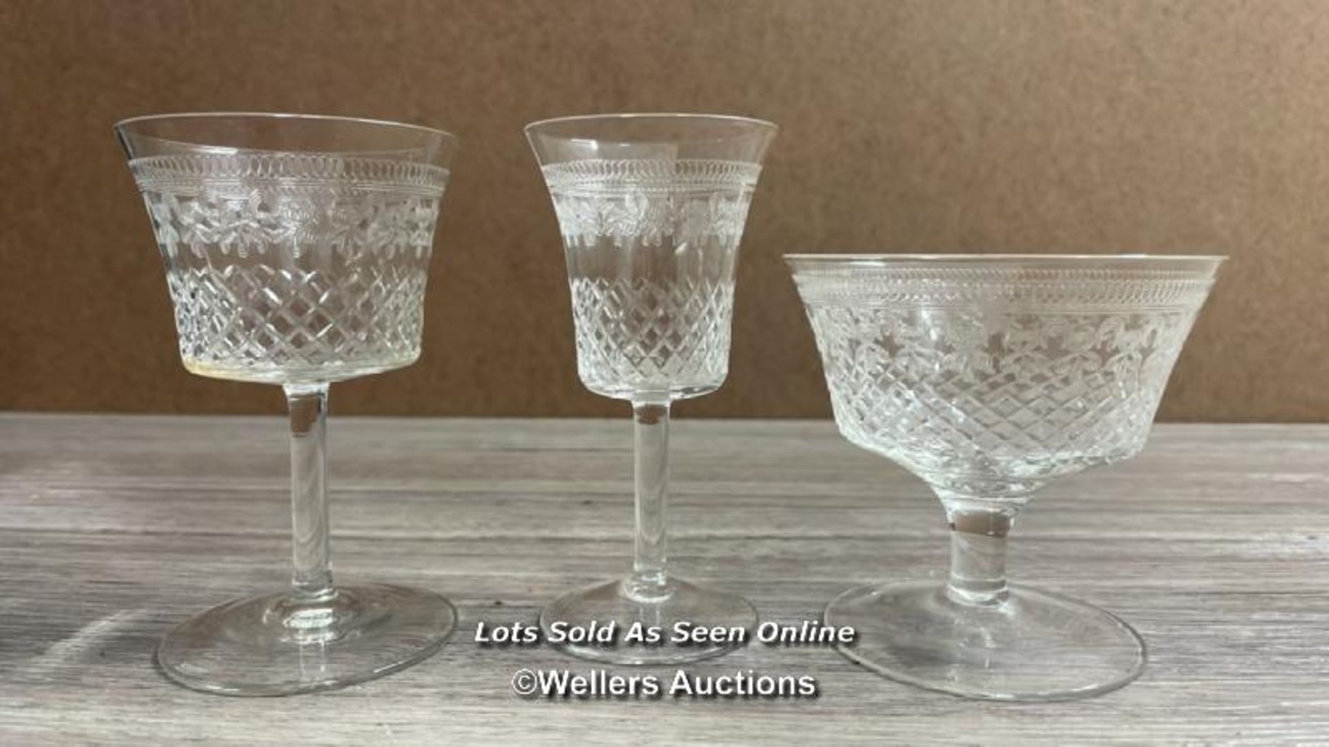 ASSORTED SHERRY GLASSES AND GLASS DESSERT GLASSES - Image 2 of 2